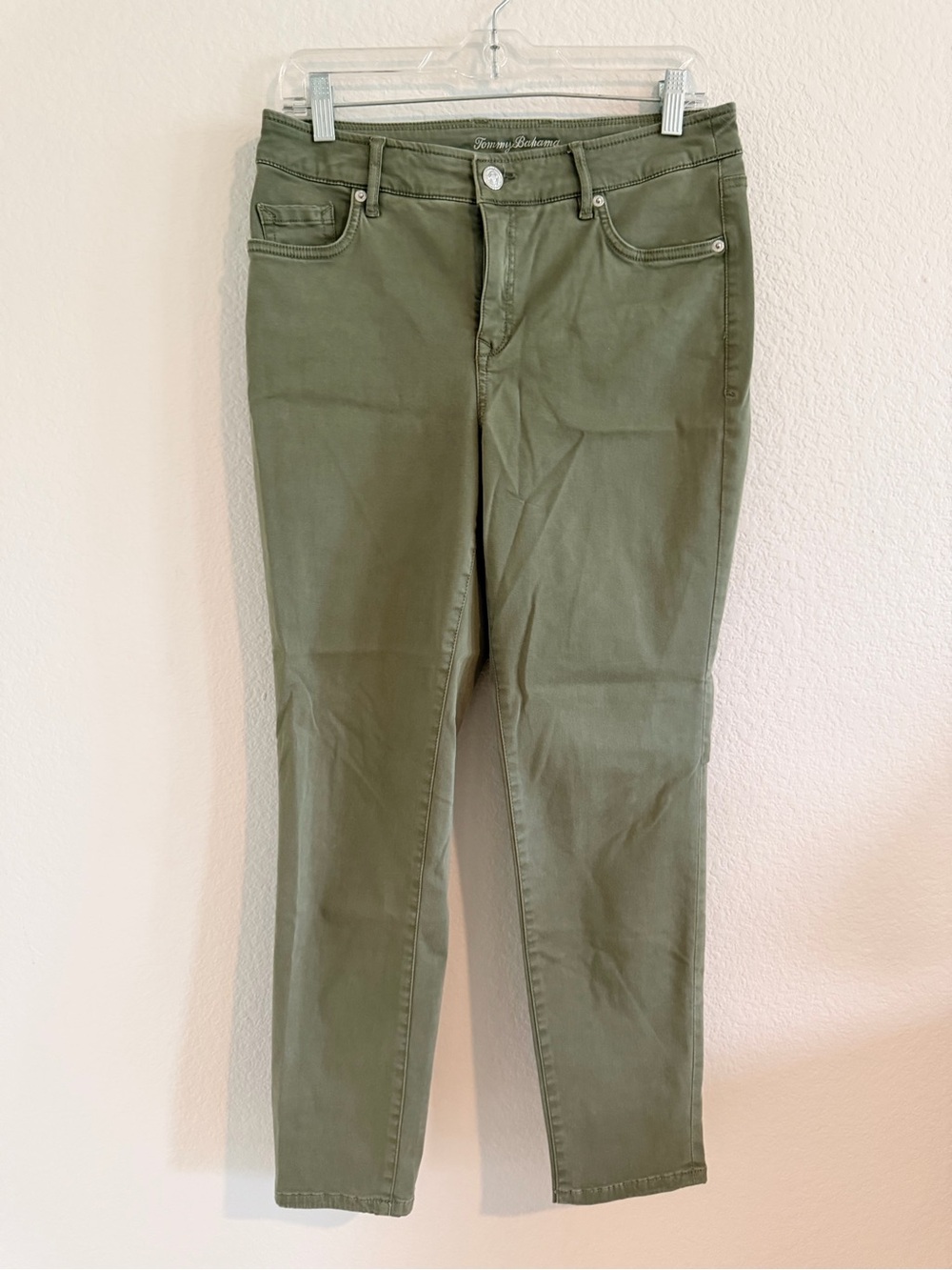 Tommy Bahama Olive Green Hogh Rose Ankle Jeans